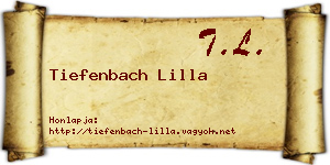 Tiefenbach Lilla névjegykártya