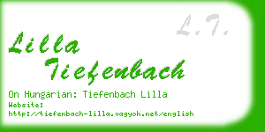 lilla tiefenbach business card